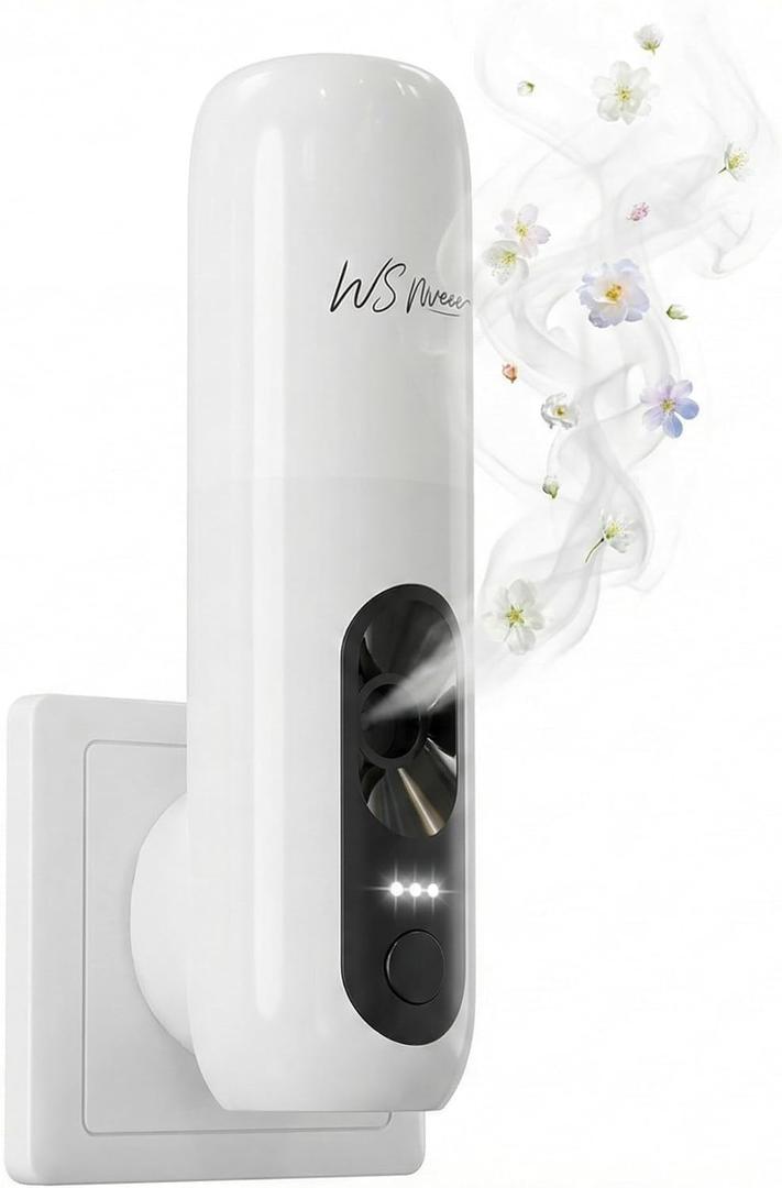 A815 Waterless Essential Oil Diffuser for Home 161 Sqft - Plug In Aromatherapy Air Scent Machine for Bedroom & Bathroom, 25dB Ultra-Quiet, 3 Intensity Modes, Auto Shut-Off, Portable Wall Diffuser