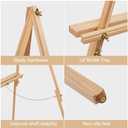 Wooden Easel Stand for Sign,63" Portable Painting Easel, Adjustable Poster Stand with Tripod Easel for Painting, Wedding Sign, Drawing, Canvas, Display Show (Black)