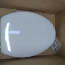 MAYFAIR 1844CP 000 Toilet Seat with Chrome Hinges will Never Come Loose, Elongated, White