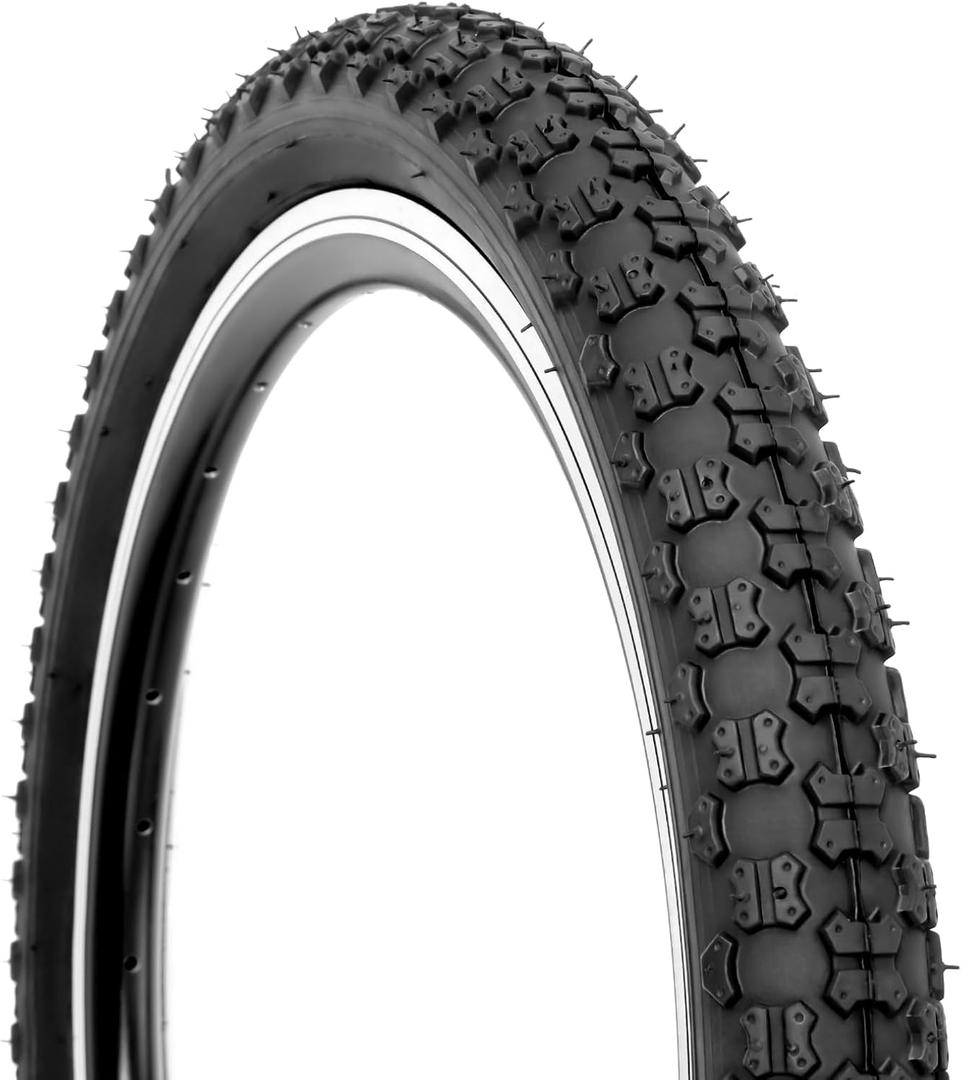 Hycline Kids Bike Replacement Tires Set: 2-Pack 12.5/14/16/20x2.125 Inch Premium Butyl Rubber Wear-Resistant Folding Bicycle Tires and 2 Pcs Bike Tubes Schrader Valve with Tire Levers for BMX MTB