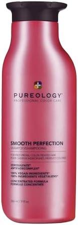 Pureology Smooth Perfection Shampoo | For Frizzy, Color-Treated Hair | Smooths Hair & Controls Frizz | Sulfate-Free | Vegan | Updated Packaging | 9 Fl. Oz. |