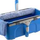 Mitclear Professional Window Cleaning Kit, Include Compact Cleaning Bucket 3 Gallon, Silicone Squeegee, Microfiber Scrubber, Cloth, Allinone Window Cleaning Supplies, Commercial & Household Use