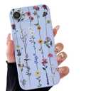 ZTOFERA Floral Case for iPhone 15 Pro Max 6.7",Cute Flower Pattern Case for Girls Women,Flexible Silicone Protective Slim Shockproof Bumper Phone Cover for iPhone 15 Pro Max,Purple Pack of 2