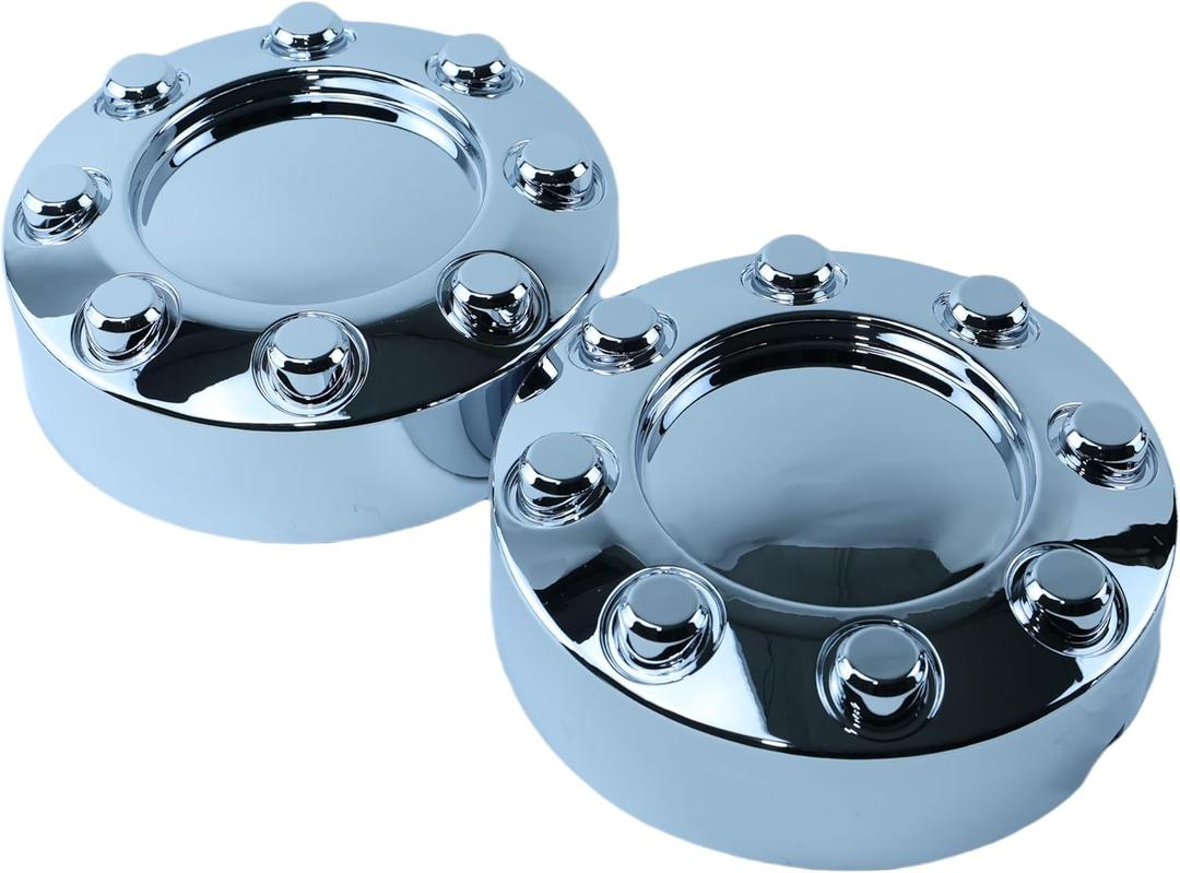 2PCS Chrome Wheel Center Cap for 2005-2018 F250 F350 SRW Pickup Truck, Single Rear Wheel, Front or Rear 2WD, 4x4, Replace 5C341A096KD, 7C341A096ZA, 5C341A096KE, 5C341A096ZE, 5C341A096ZD