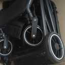 4 Wheels Pet Stroller, Dog Stroller for Small/Medium Dogs and Cats up to 33 lbs, One-Click Fold & Draggable, Removable Carrier, Zipperless Entry, Mesh Windows, Black
