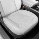 2 Pack Front Bottom Car Seat Cover, Luxury Leather Seat Covers Compatible with Tesla Model Y/3 2024 2023 2022 2021 2020, Breathable and Waterproof Tesla Model Y/3 Accessories(White, 2 PCS) (2 PCS Front Seat Covers)