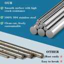 FIVEIZERO 14Pcs 4Sizes 304 Stainless Steel Round Rod, Solid Metal Rods for Industrial Metal Working, Smooth Steel Rod Shaft for DIY Craft Hobby Model Making, 1mm, 3mm, 1/8", 1/4"