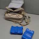 Wearable Pump Bag with Cooler Compartment Fits for Willow/Eufy/Elvie/Momcozy M5/S12 Pro/Medela, Breast Milk Travel Tote Bag with Ice Pack & Waterproof Mat,Apricot