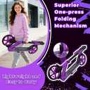 Nattork Scooter for Kids 6+, Teens and Adults- Adjustable Height Folding Kick Scooter with Large Sturdy Wheels for a Smooth Ride, Lightweight, Anti-Shock Suspension for Boys and Girls