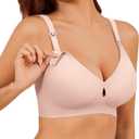 Seamless Nursing Bras for Breastfeeding Maternity Bra for Pregnancy Wireless Comfort Sleep Bralette with Extender (Small)