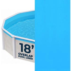 Blue 18-ft Round Standard Gauge Overlap Liner - 48/54-in
