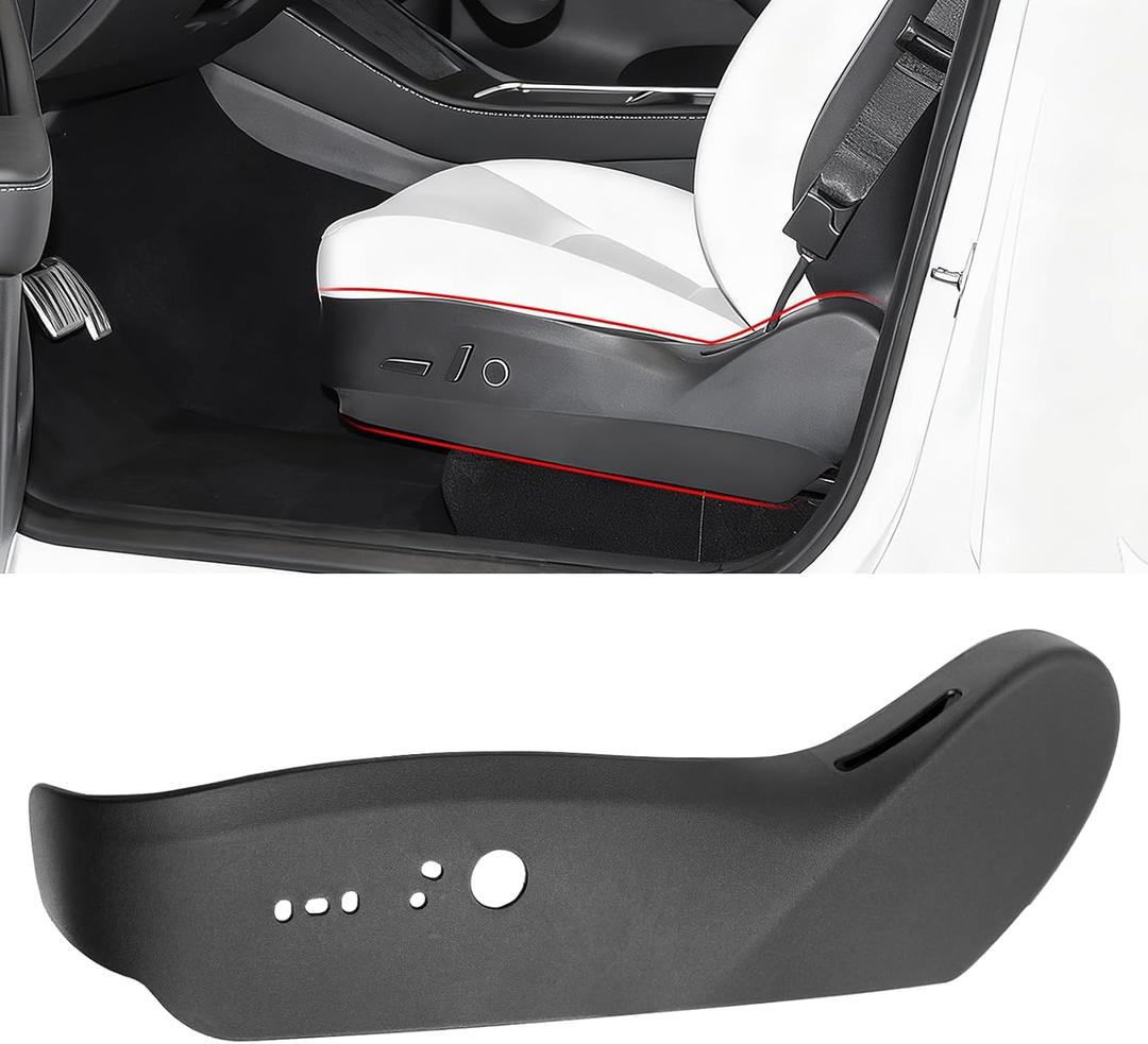 Jaronx Compatible with Tesla Seat Control Panel Trim Model 3/Y 2017-2023, 1088964-00-B Left Front Driver Seat Outer Side Cover Trim Panel Shield Replacement for Tesla Model 3/Y Accessories