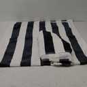 Exclusivo Mezcla 2 Pack Cotton Oversized 35x70 Inches Cabana Stripe Beach Towels, Super Absorbent Soft Plush Pool Bath Towel (Charcoal Grey)