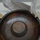 EDHAS Mango Wood Decorative Wooden Bowl Hand Carved Home Decor for Dining Table Center, Living Room, Kitchen Dcor (12" x 12' x 4.75")