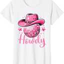 Western Cowgirl Rodeo Disco Retro Bachelorette Party T-Shirt, S