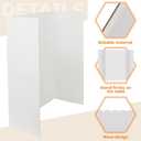 Ctosree 100 Pcs 14 * 22 Inch Tri Fold Poster Board Bulk, Science Fair Project Display Paperboard, Single Wall, Lightweight Presentation Board (White)