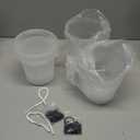 QCQHDU Self Watering Hanging Pots, 2 Pack 7.2 Inch Hanging Planters for Plants Indoor, Outdoor Flower Pots with Drainage Holes and 3 Hooks Chains for Garden Home (Clear)