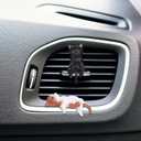 5pcs Cat Car Interior Accessories Dashboard Decorations,Cute Cat Car Accessories,PVC Cats Figurine for Cars Home Garden Decor,Rearview Mirror Ornament