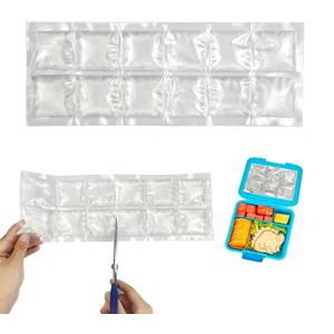 2-Pack Flexible Reusable Gel Ice Pack for Bento Lunch Box 12-Count Slim Freezer Pack, BPA-Free Leakproof Cold Pack for Kids School Lunches, Yogurt, Snacks & Coolers (2 Rows x 6 Packs)