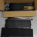 LANTEFUL 3 Tier Shoe Rack for Closet, Shoe Organizer with 5 Hooks, Long Shoe Shelf Storage for Sneaker and Boot Stackable Free Standing Shoe Rack for Entryway, Garage, Small Spaces, Dorm (Black), 27.8"W - 3 Tier