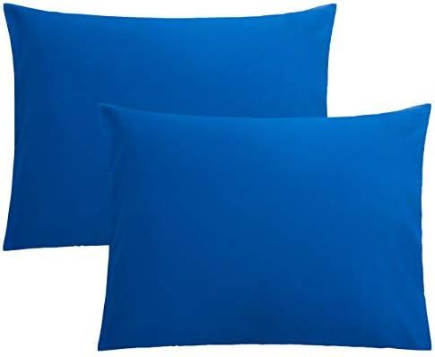FLXXIE Microfiber Pillow Cases Standard Size, Soft Pillowcases with Envelope Closure, Wrinkle, Stain Resistant Pillow Covers, 20x26, Royal Blue