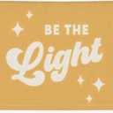 Inspirational Be The Light Linen Canvas Banner, Sunshine Gifts Christian Religious Inspirational Wall Hanging Yellow Canvas Banner for Party Boys Girls Room Nursery Playroom 20x30