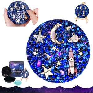 Reusable Picky Pad Fidget Reusable - Remeltable Picky Pad, Skin Picking Fidget Toys, Remeltable Silicone Picky Pads for Anxiety Reusable, Reusable Picky Pad Kit, Relief Stress, Gift Box, Wood Easel