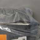 Thermal Door Curtain Fits Doors Size 30"x80"Curtain Size 33"x82", Magnetic Insulated Curtain Side Open Keep Warm in Winter Cool in Summer,Diamond Pattern,Gray