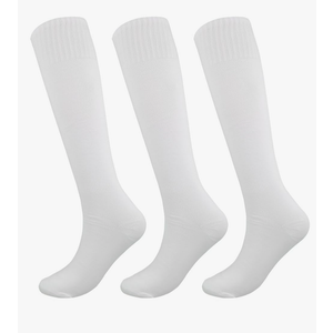 3 Pairs Knee High Long Sports Socks Football Soccer Baseball Softball Socks for Men Women Teens