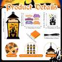 2 x 24 Sets Halloween Lantern Suncatchers Crafts Haunted House Lantern Tissue Paper Craft DIY Haunted Party Decoration Make Your Own Hanging Ornament for Halloween School Classroom Game Party Decorations