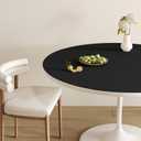 Modern Round Table Mat Protector – Waterproof & Heat Resistant Table Cover for Dining Table & Coffee Table, Non-Slip Easy Clean Desk Mat, Cover Table Pad for Home Kitchen & Parties. (black, 40"×40")