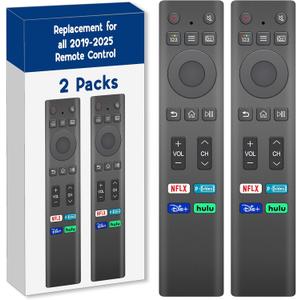 2 Pack for Samsung Smart TV Remote, Universal Control Replacement for Samsung 2019-2025 QLED Crystal UHD Smart TVs (NO Voice Function)