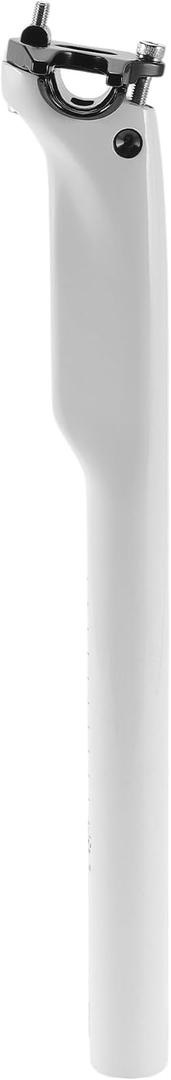 1 Pc Bike Seat Posts 31.6x400mm Bike Saddle Post Seat Tube Universal Adjustable Seat Cushion Angle Carbon Fiber White