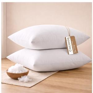COCONIQ 12x20 Lumbar Pillow Inserts Pack of 2, Soft & Supportive Polyester Cushion Fillers, White Decorative Lumbar Pillows for Sofa, Bed & Chairs