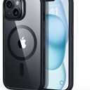 ESR for iPhone 15 Plus Case, Compatible with MagSafe, Military-Grade Protection, Yellowing Resistant, Scratch-Resistant Back, Magnetic Phone Case for iPhone 15 Plus, Classic Series, Clear Black