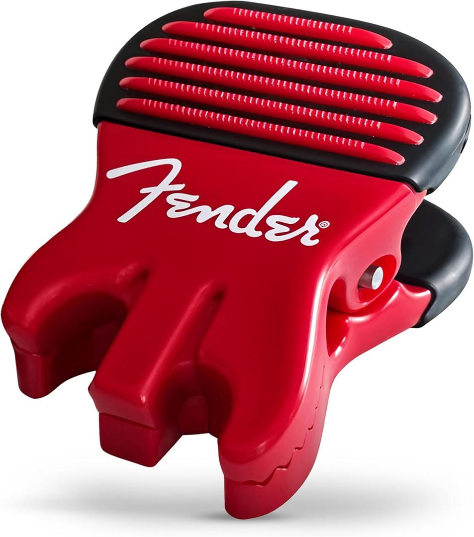 FENDER Patented Callus Builder & Finger Strengthener  Resistance Finger Exerciser for Guitar, Bass & Violin  Guitar Finger Trainer & Grip Strength Tool  Ideal Guitar & Bass Accessories (Tensions: RED=8-Lbs; BLACK=15-Lbs)