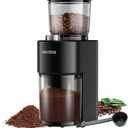SOWTECH Conical Burr Coffee Grinder, Adjustable Electric Mill, 38 Precise Grind Settings, Precision Timer, for Espresso, Drip and French Press, Home &Office, Beige