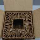 Rattan Tissue Box Cover Square Natural Woven Decorative Rectangle Tissue Box Holder Bathroom Napkins Roll Paper Face Towels Organizer on Table Rustic Boho Decorative 5.5 X 5.5 X 5.9in