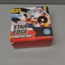 Stair Edge Protector 12 Ft - Black Rubber Edge Trim for Steps - Vinyl Stair Nose Molding - Rubber Nose Trim - Fit for Indoor and Outdoor - Non Slip and Waterproof