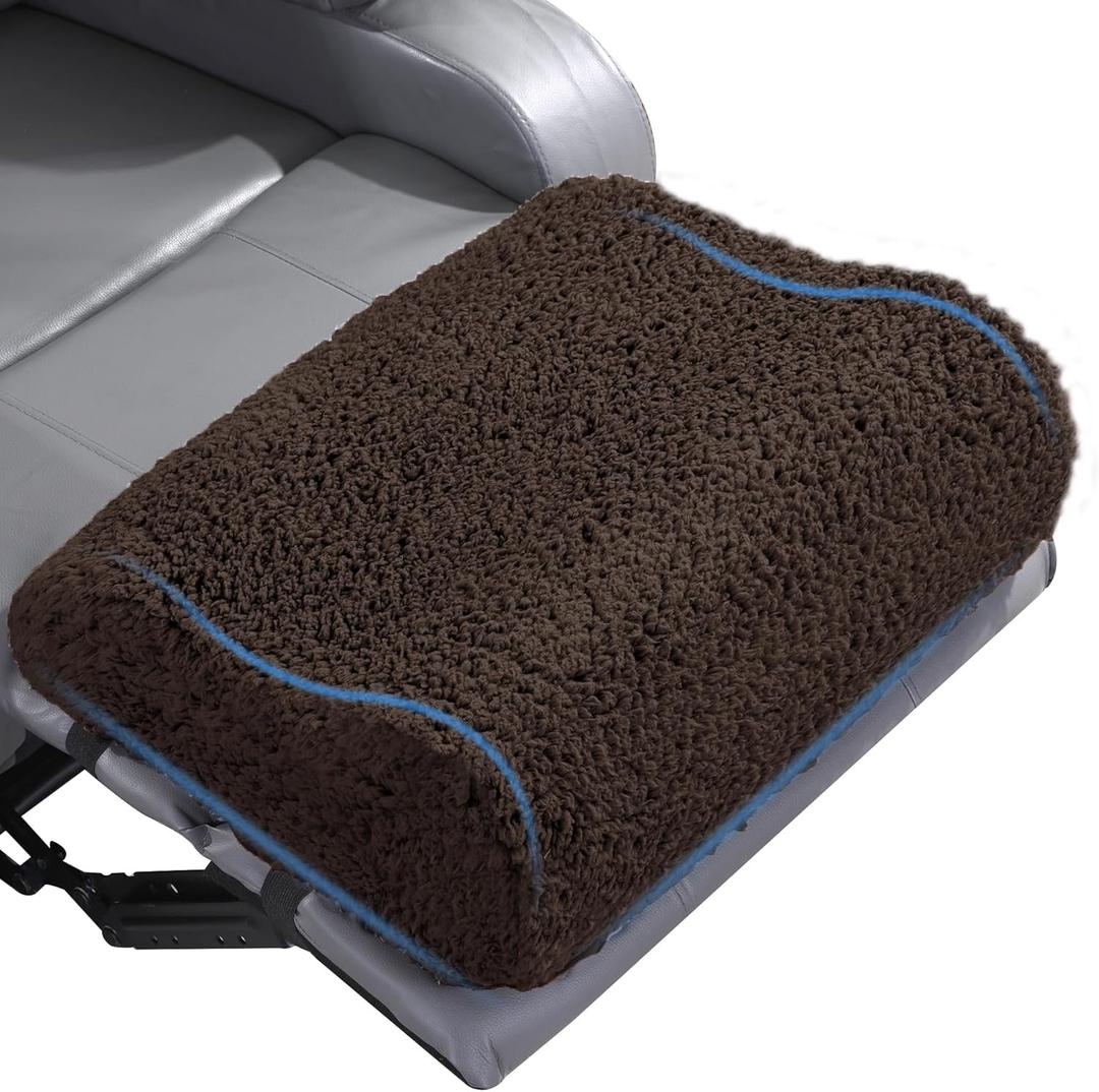 HOMBYS Extra Large Recliner Leg Pillow, Sherpa Foam Foot Rest for Sleeping Rest, Wave Shape Recliner Cushion, Multipurpose Footrest Extender, Back & Lumbar Pillow for Bed Sofa,(Coffee)