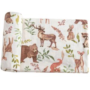 LifeTree Baby Swaddle Blankets, Muslin Swaddle Blankets Boys Girls Swaddling Wrap Receiving Blanket for Newborn, 70% Viscose Bamboo and 30% Cotton, Large 47" x 47", Woodland Pattern LifeTree Baby Swaddle Blankets, Muslin Swaddle Blankets Boys Girls Swaddling Wrap Receiving Blanket for Newborn, 70% Viscose Bamboo and 30% Cotton, Large 47" x 47", Woodland Pattern