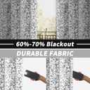 DriftAway Julia Blackout Curtains for Bedroom Gray Floral Watercolor Pattern Double Layer Thermal Insulated Sound Reducing Room Darkening Drapes for Living Room Grommet 2 Panels Each W52 x L84 Gray
