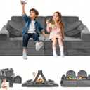 12pcs Modular Kids Play Couch, Convertible Toddler Sectional Sofa
