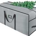 7.5ft Heavy Duty Christmas Tree Storage Bag - Waterproof 600D Oxford Fabric, Reinforced Handles, Dual Zippers & Wide Opening. Christmas Tree Box. Solve Post - Holiday Storage Hasslesgrey