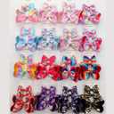 3PCS Hair Bows for Girls Hand-made Colorful Grosgrain Ribbon Hair Bows Alligator Clips Hair Accessories Barrettes for Little Teen Toddler Girls Kids (Gold Fish Scale)