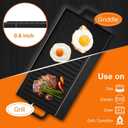 30 Inch Bulit-In Gas Cooktop with Griddle, 5 Italy SABAF Powerful Burners Over 92% High Efficiency, Max 48300BTU Gas Stove Top, 304 Stainless Steel Panel, NG/LPG Convertible, CSA Certified