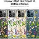 bicol for iPhone 12 Pro Case with Screen Protector and Camera Lens Protector - Fashionable Flower Floral Designs for Women Girls - Shockproof Acrylic Clear Phone Cover 6.1" - Butterfly Flowers