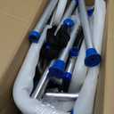 FSA/HSA Eligible Sliding Shower Chair with Padded 360 Swivel Seat, 330lbs Tub Transfer Bench, Non-Slip Arms, Safety Belt, Adjustable Height for Elderly & Disabled Inside Shower