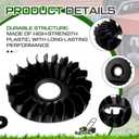 2 Pcs Flywheel Fan Replacement 794273 Lawn & Garden Equipment Engine Fly-wheel Cooling Fan Lawn Mower Engine Genuine Compatible with Briggs & Stratton 794273, 692592