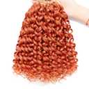 7 Packs GoGo Curl Crochet Hair 10 Inch Short ginger Curly Crochet Hair for Women Deep Wave Beach Curl Crochet Braids Synthetic Braiding Hair Extensions (10 Inch, ginger)